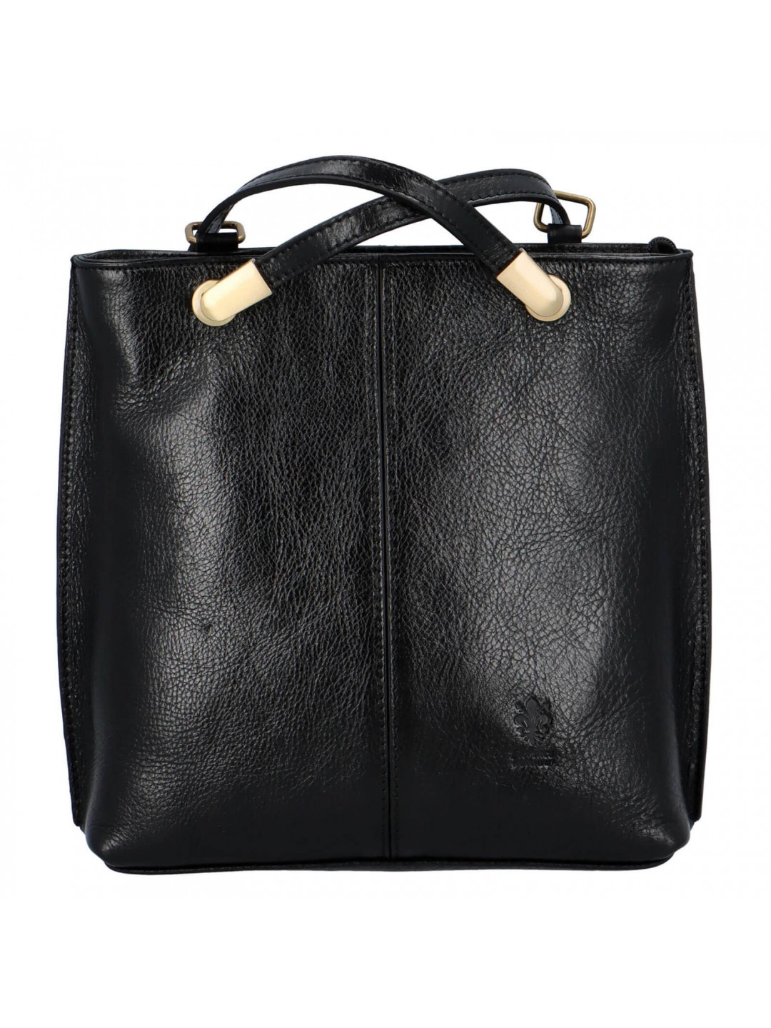 Dámská kožená batůžko-kabelka Vera Pelle Amelia – černá